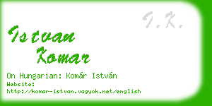 istvan komar business card